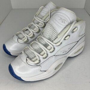 Reebok Boys EG6273 White Ice Question Mid Top Lace Up Size 5 Basketball Shoes